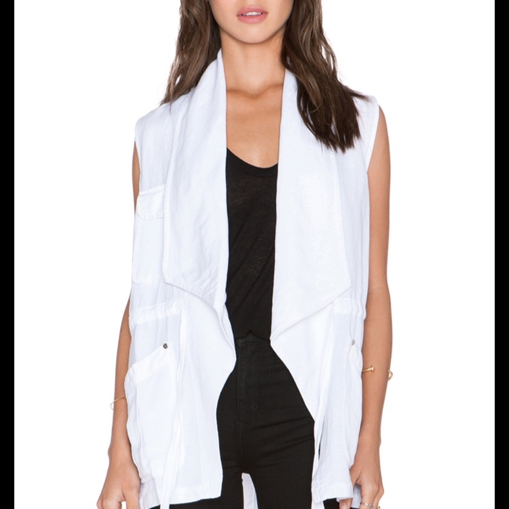 Casual white linen vest by Sanctuary